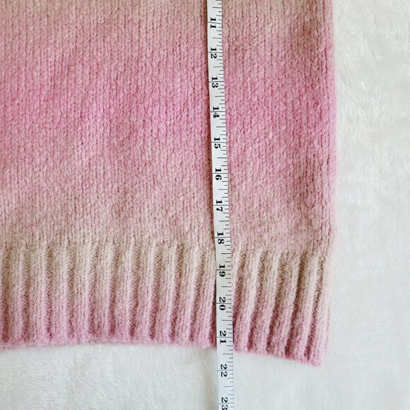 Maje | Megevy Turtleneck Wool Blend Sweater In Ombre Pink Stripe - Picture 4 of 11